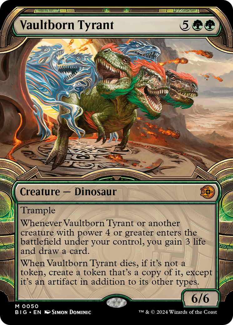 Vaultborn Tyrant - Mythic Creature — Dinosaur card from The Big Score