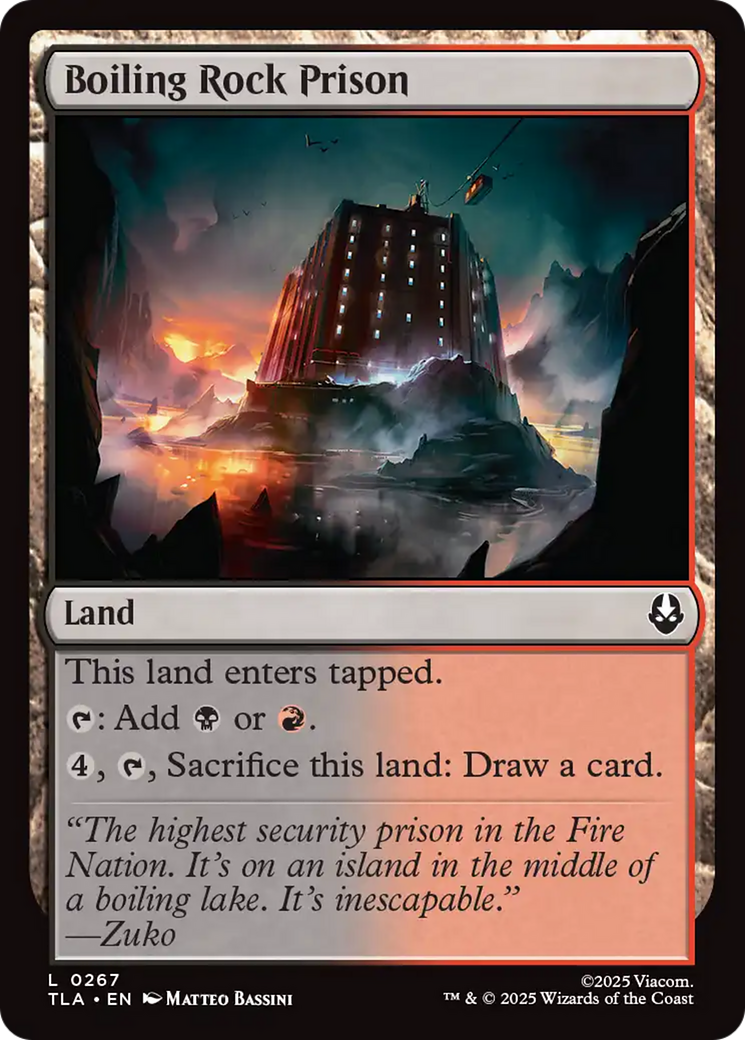 Boiling Rock Prison - Common Land card from Avatar: The Last Airbender