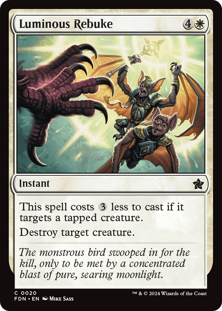 Luminous Rebuke - Common Instant card from Foundations