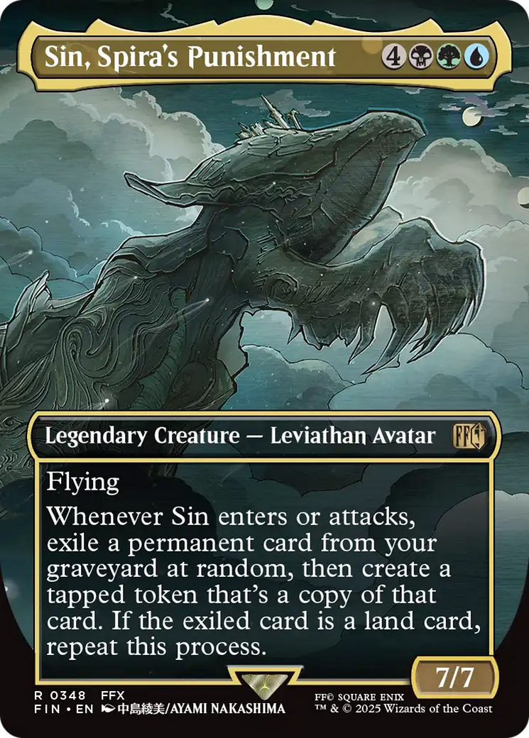 Sin, Spira's Punishment - Rare Legendary Creature — Leviathan Avatar card from Final Fantasy