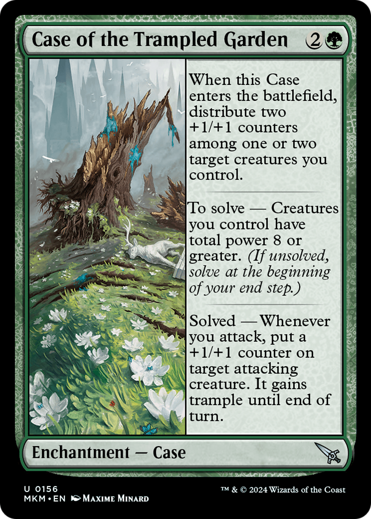 Case of the Trampled Garden - Uncommon Enchantment — Case card from Murders at Karlov Manor