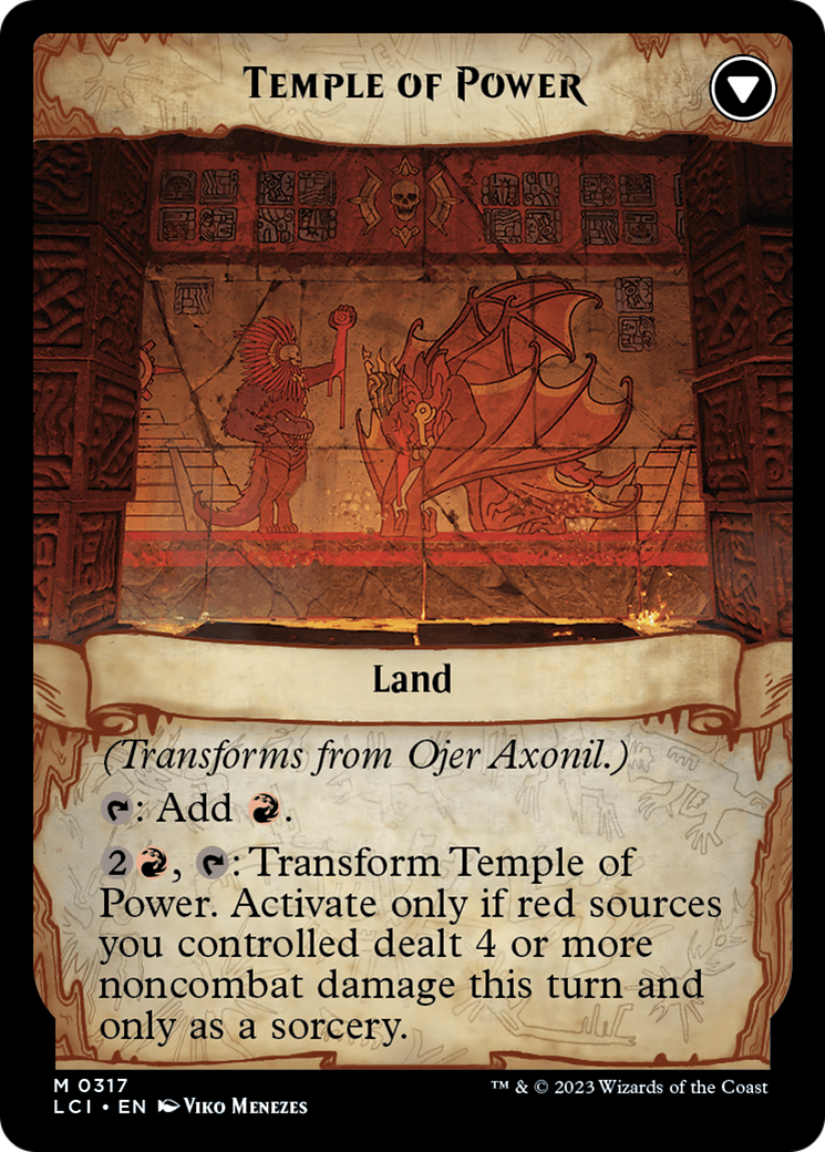 Back face of Ojer Axonil, Deepest Might // Temple of Power - Land card