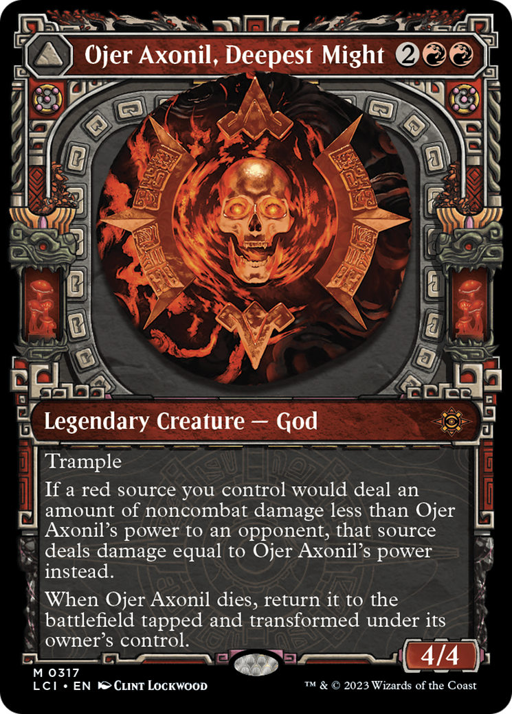 Ojer Axonil, Deepest Might // Temple of Power - Mythic Land card from The Lost Caverns of Ixalan