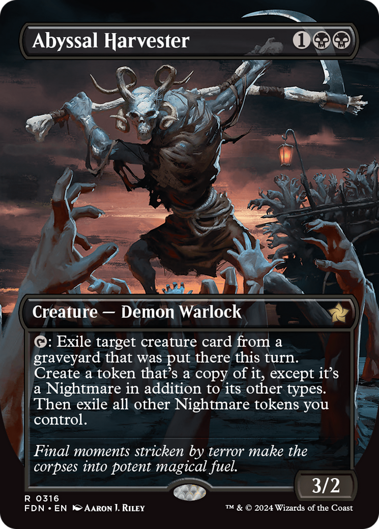 Abyssal Harvester - Rare Creature — Demon Warlock card from Foundations