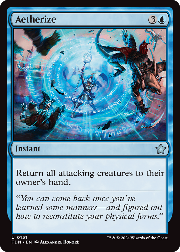 Aetherize - Uncommon Instant card from Foundations