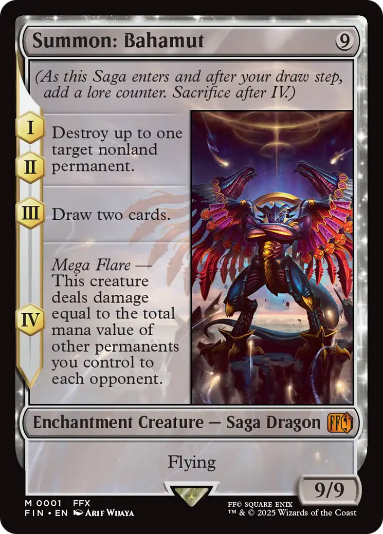 Summon: Bahamut - Enchantment Creature — Saga Dragon used in Selesnya main decks
