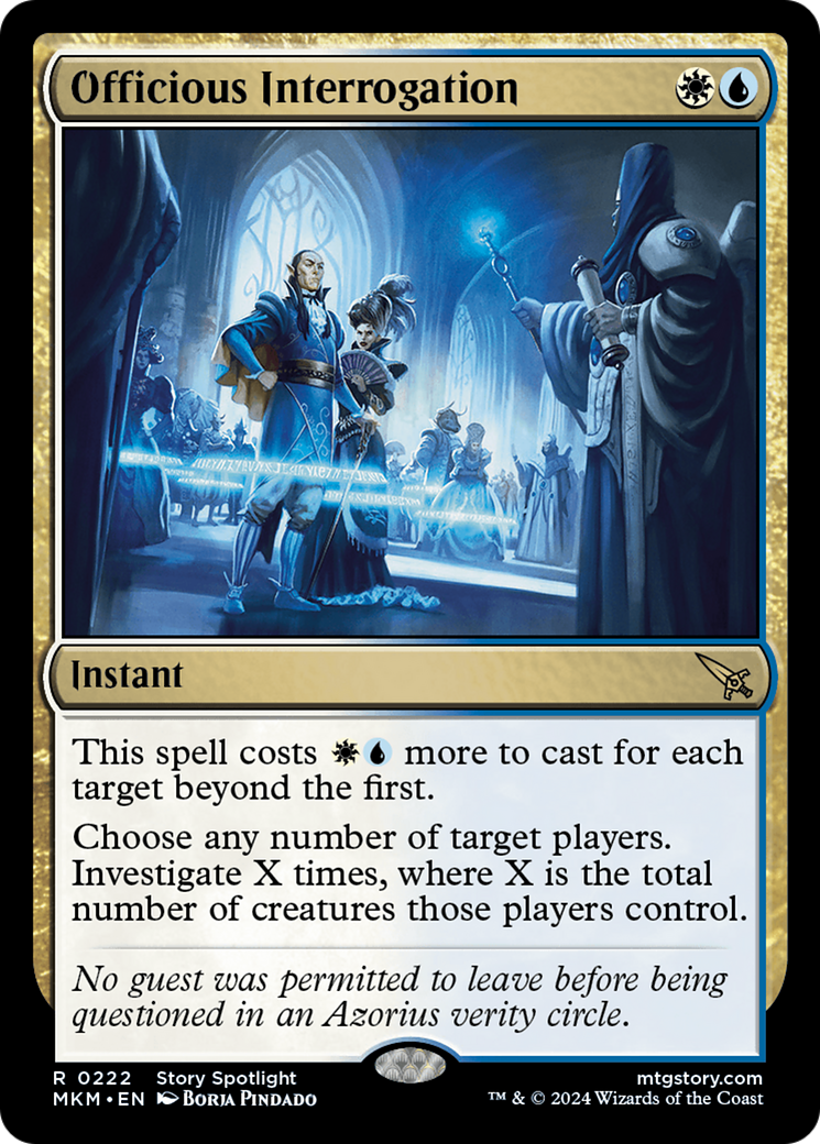 Officious Interrogation - Rare Instant card from Murders at Karlov Manor