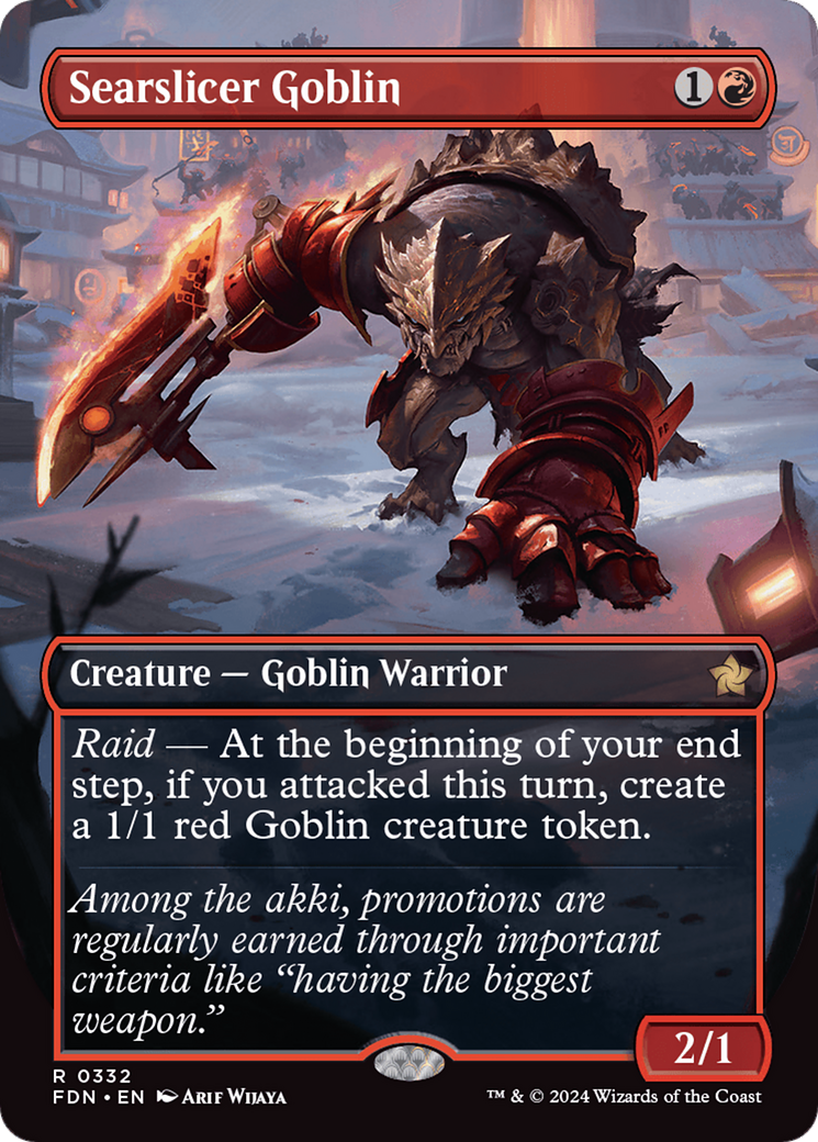 Searslicer Goblin - Rare Creature — Goblin Warrior card from Foundations