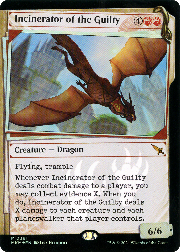Incinerator of the Guilty - Mythic Creature — Dragon card from Murders at Karlov Manor
