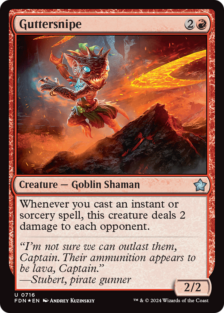 Guttersnipe - Uncommon Creature — Goblin Shaman card from Foundations