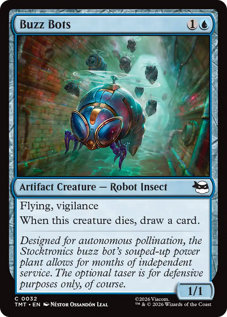 Buzz Bots - Common Artifact Creature — Robot Insect card from Teenage Mutant Ninja Turtles