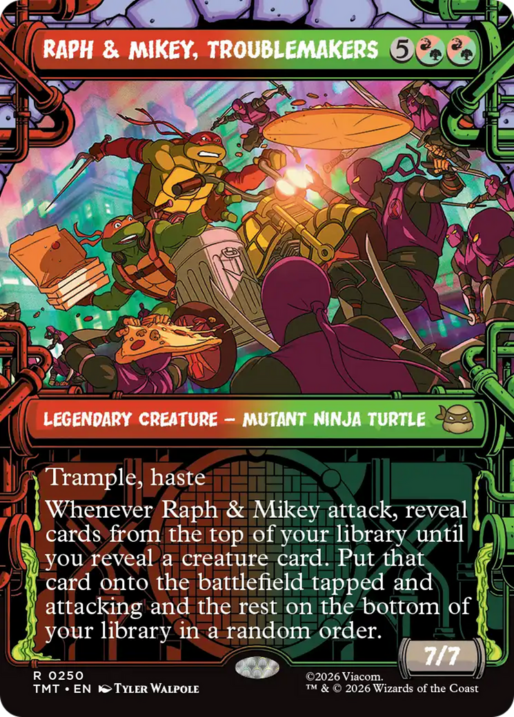 Raph & Mikey, Troublemakers - Rare Legendary Creature — Mutant Ninja Turtle card from Teenage Mutant Ninja Turtles