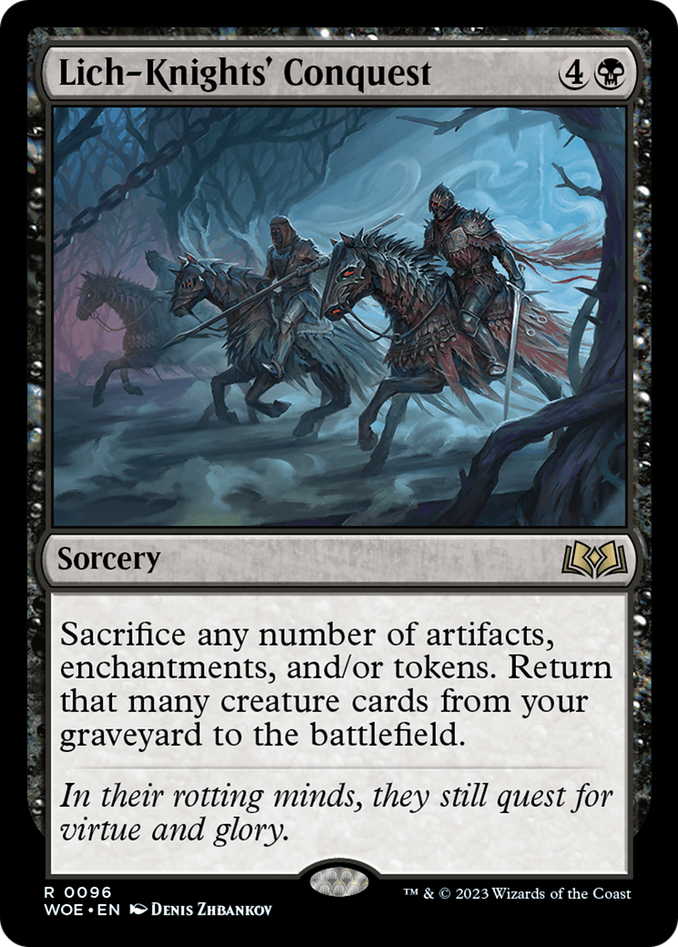 Lich-Knights' Conquest - Rare Sorcery card from Wilds of Eldraine