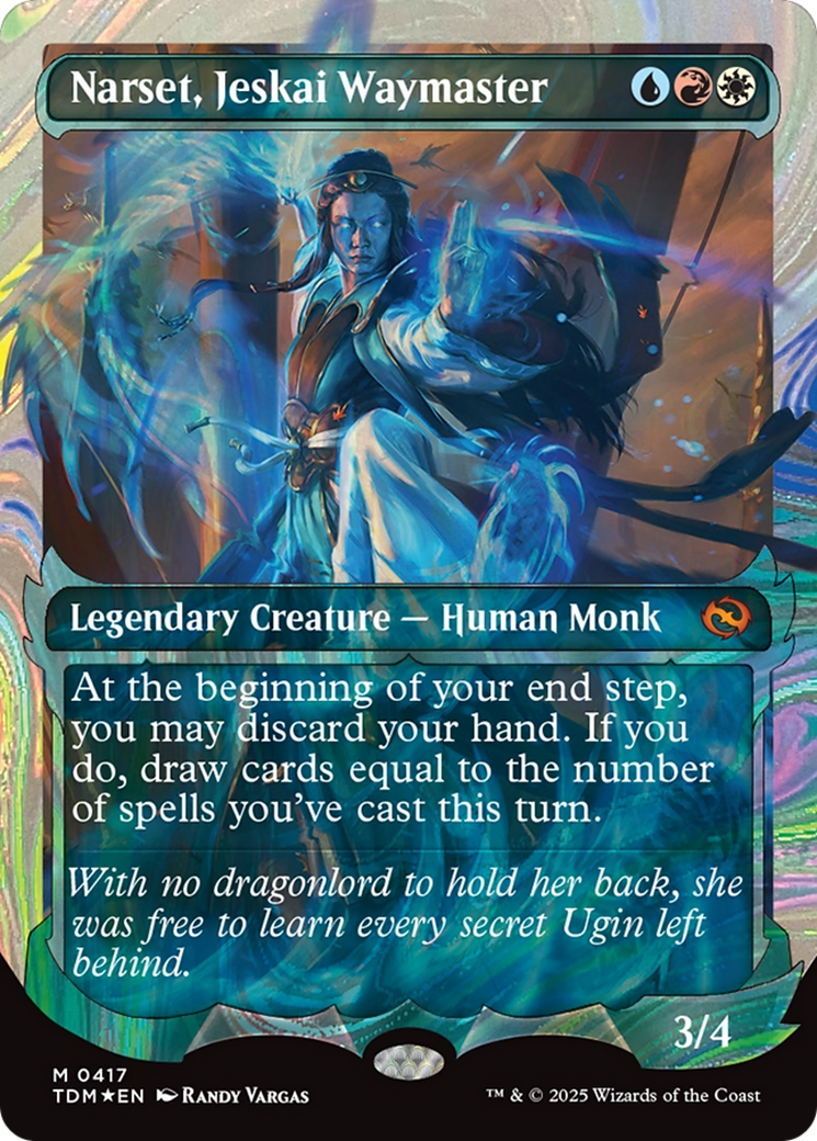 Narset, Jeskai Waymaster - Mythic Legendary Creature — Human Monk card from Tarkir: Dragonstorm
