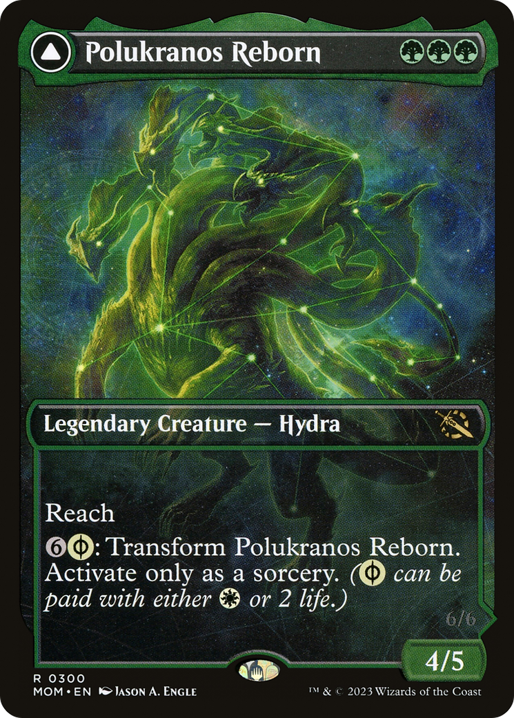 Polukranos Reborn // Polukranos, Engine of Ruin - Rare Legendary Creature — Phyrexian Hydra card from March of the Machine
