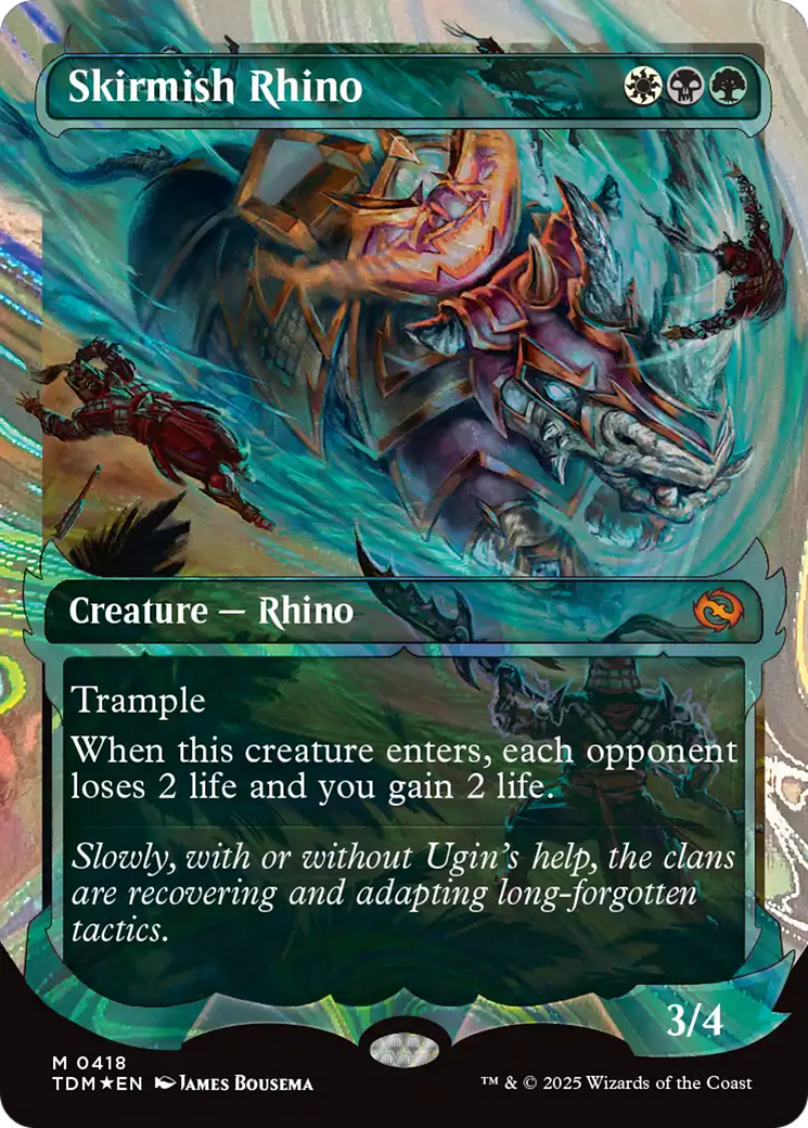 Skirmish Rhino - Mythic Creature — Rhino card from Tarkir: Dragonstorm