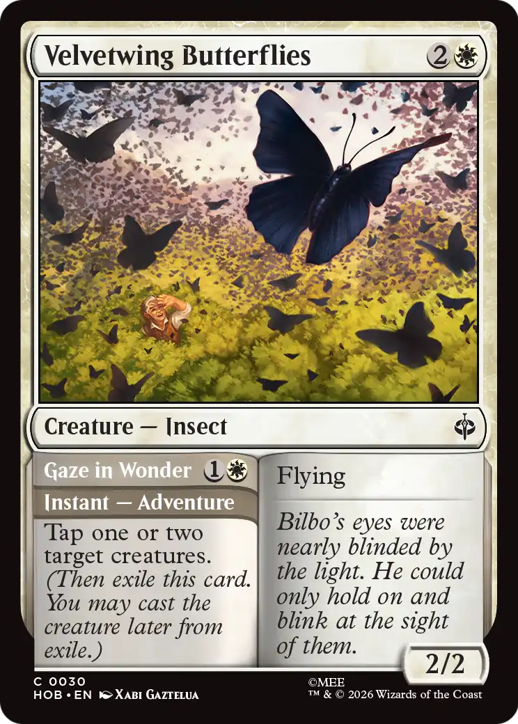 Velvetwing Butterflies // Gaze in Wonder - Common Creature — Insect card from The Hobbit
