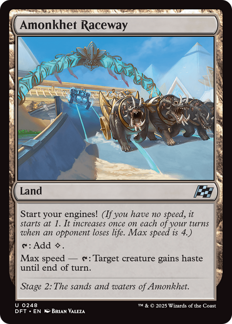 Amonkhet Raceway - Uncommon Land card from Aetherdrift