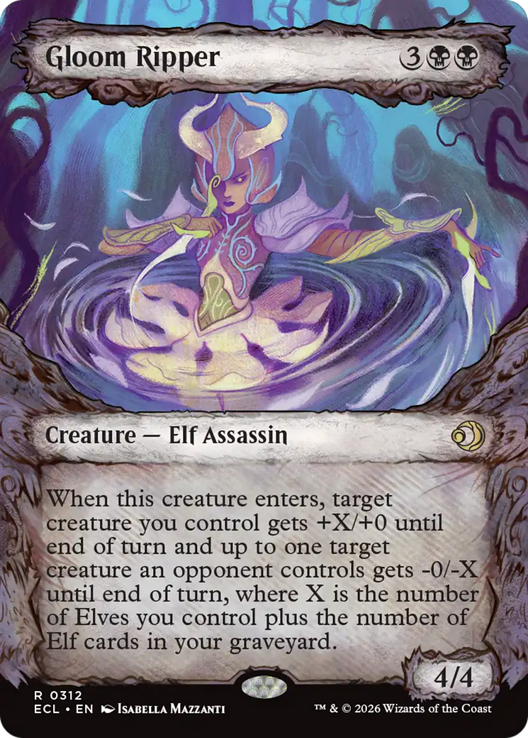 Gloom Ripper - Rare Creature — Elf Assassin card from Lorwyn Eclipsed