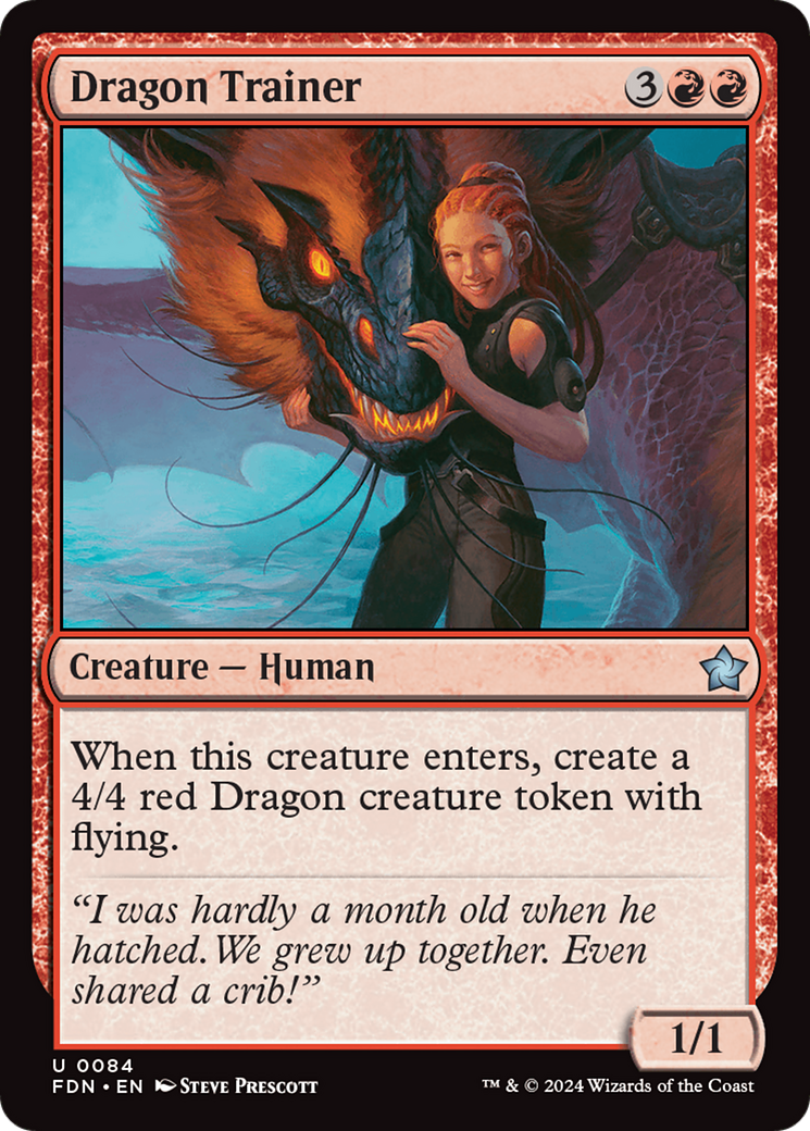 Dragon Trainer - Uncommon Creature — Human card from Foundations
