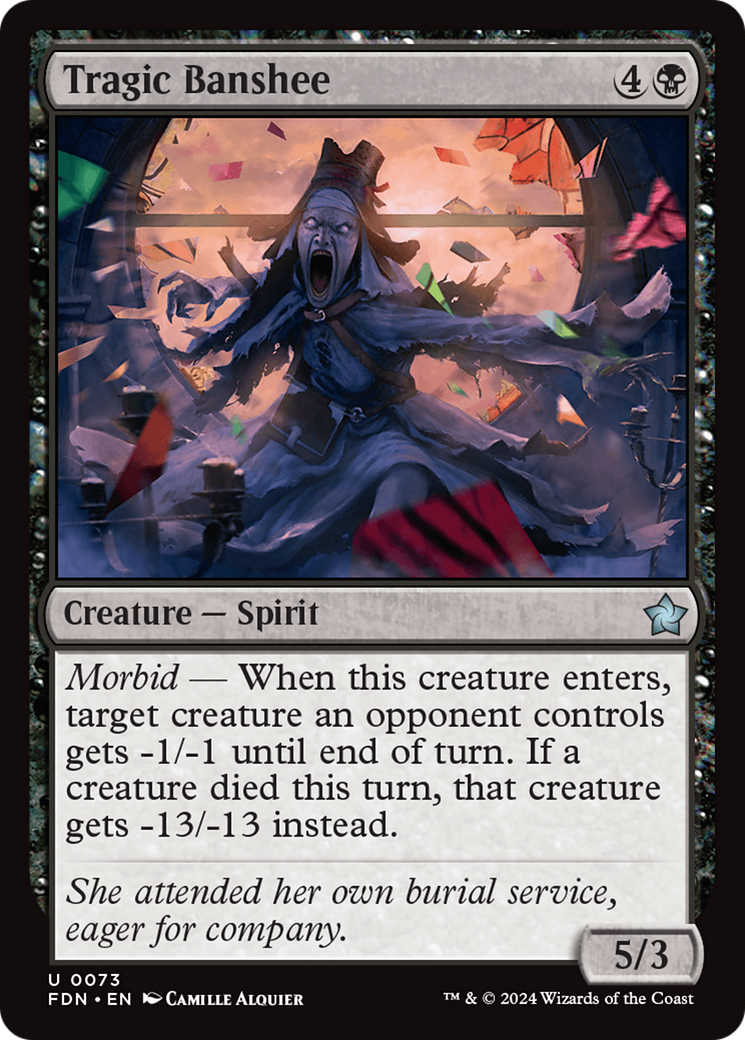 Tragic Banshee - Uncommon Creature — Spirit card from Foundations