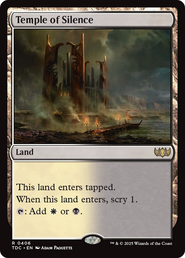 Temple of Silence - Rare Land card from Tarkir: Dragonstorm Commander