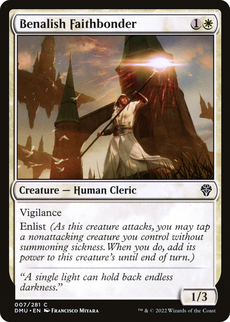 Benalish Faithbonder - Common Creature — Human Cleric card from Dominaria United