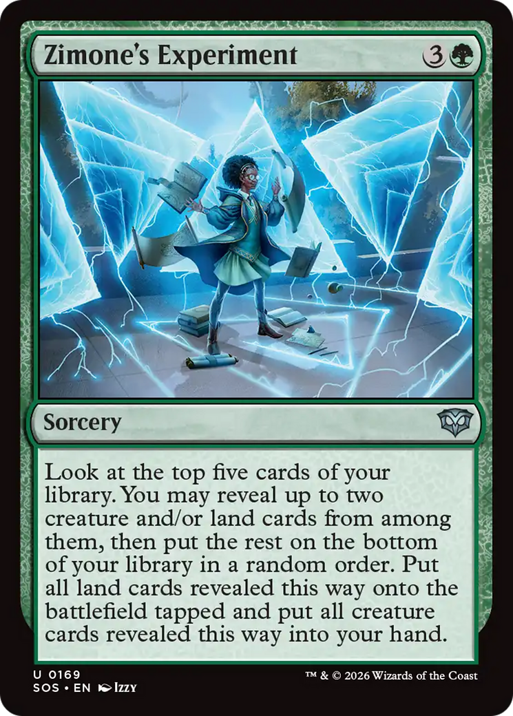 Zimone's Experiment - Uncommon Sorcery card from Secrets of Strixhaven
