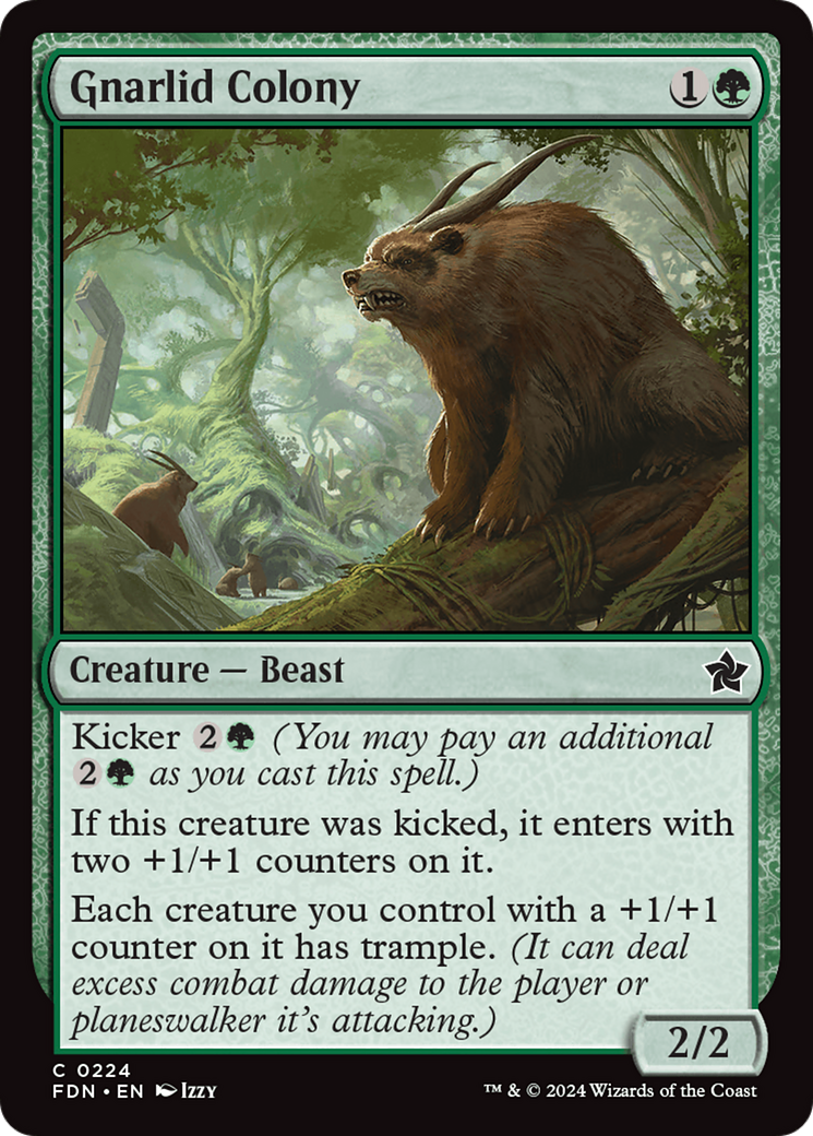 Gnarlid Colony - Common Creature — Beast card from Foundations