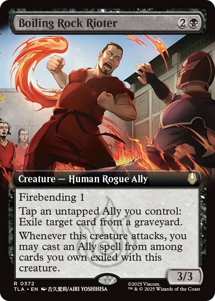 Boiling Rock Rioter - Rare Creature — Human Rogue Ally card from Avatar: The Last Airbender