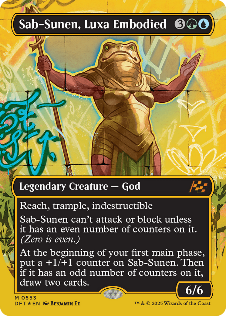 Sab-Sunen, Luxa Embodied - Mythic Legendary Creature — God card from Aetherdrift