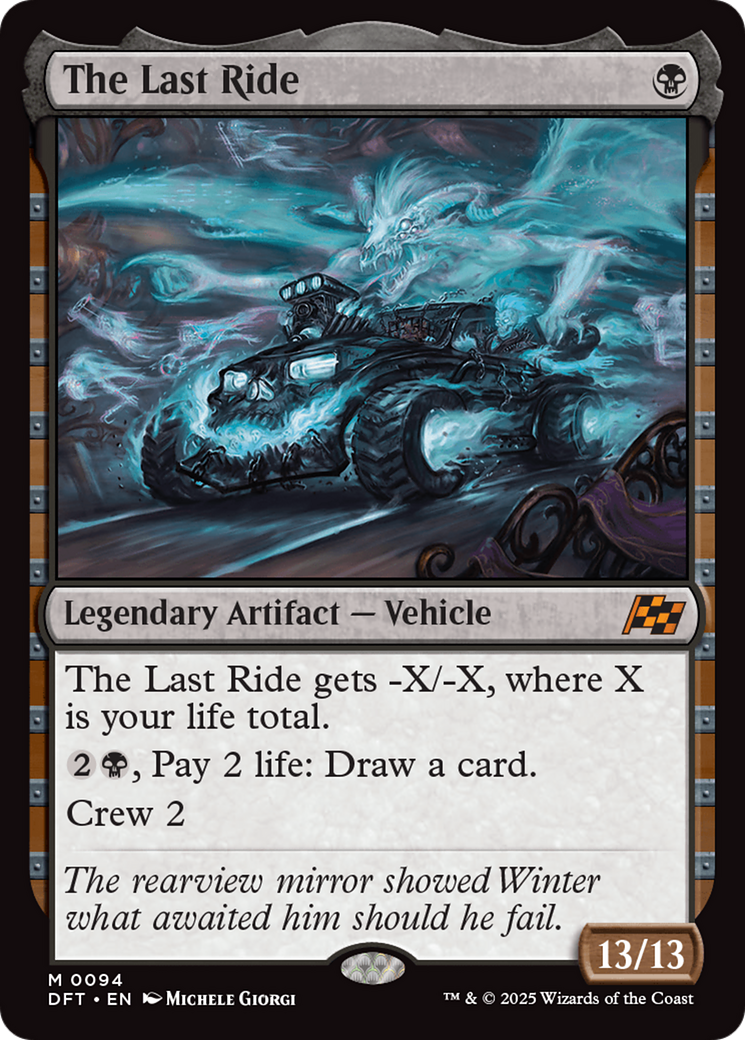 The Last Ride - Mythic Legendary Artifact — Vehicle card from Aetherdrift