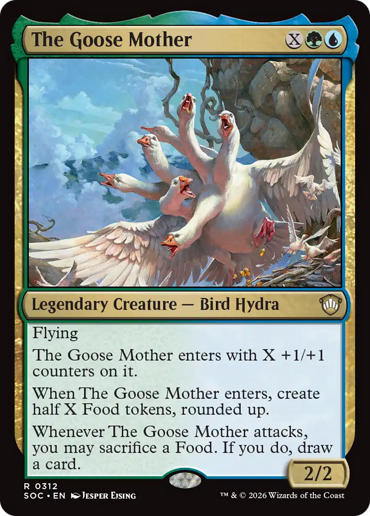 The Goose Mother - Rare Legendary Creature — Bird Hydra card from Secrets of Strixhaven Commander