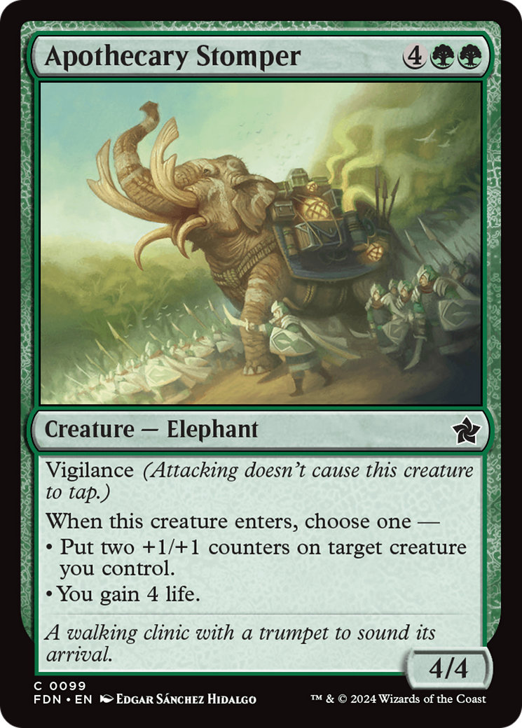 Apothecary Stomper - Common Creature — Elephant card from Foundations