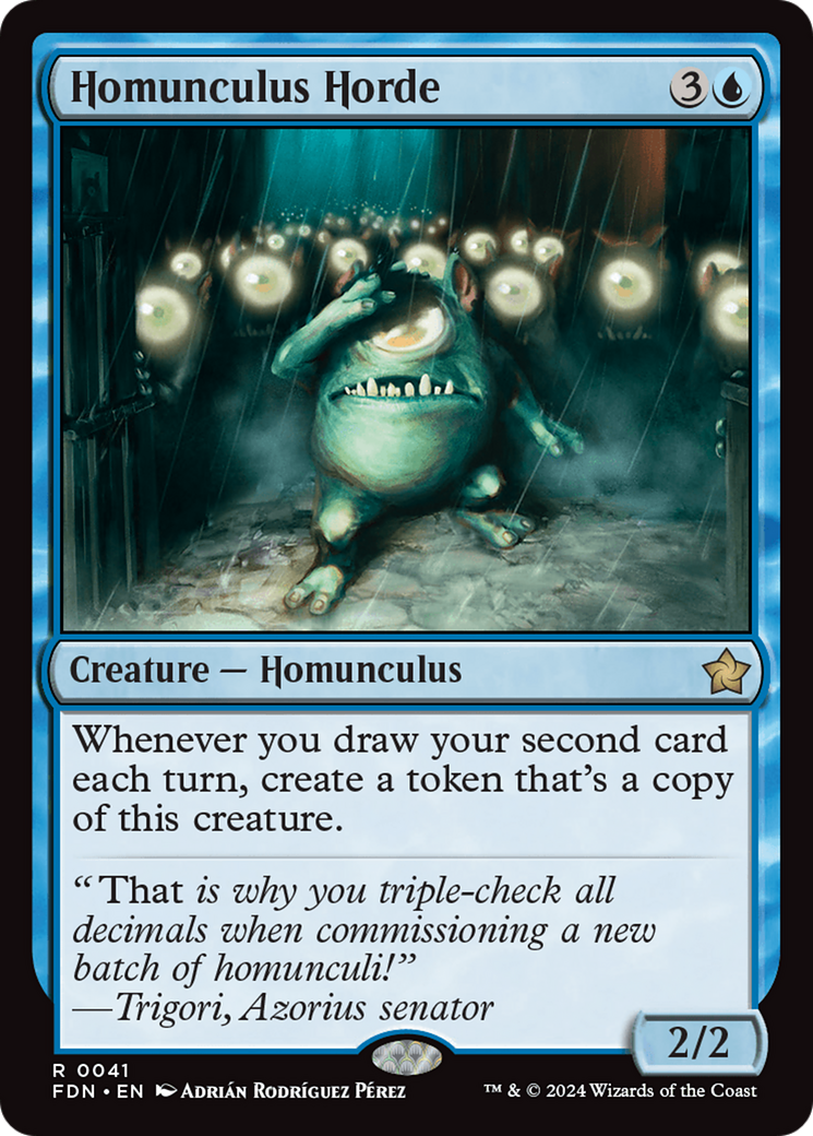Homunculus Horde - Rare Creature — Homunculus card from Foundations
