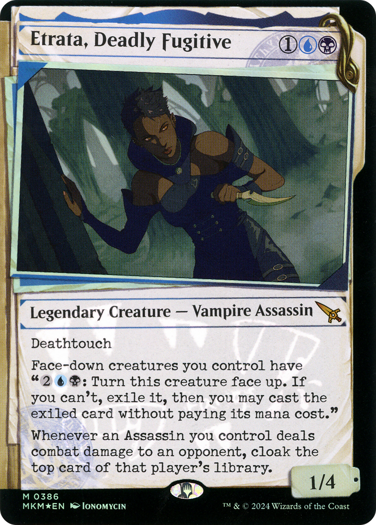 Etrata, Deadly Fugitive - Mythic Legendary Creature — Vampire Assassin card from Murders at Karlov Manor