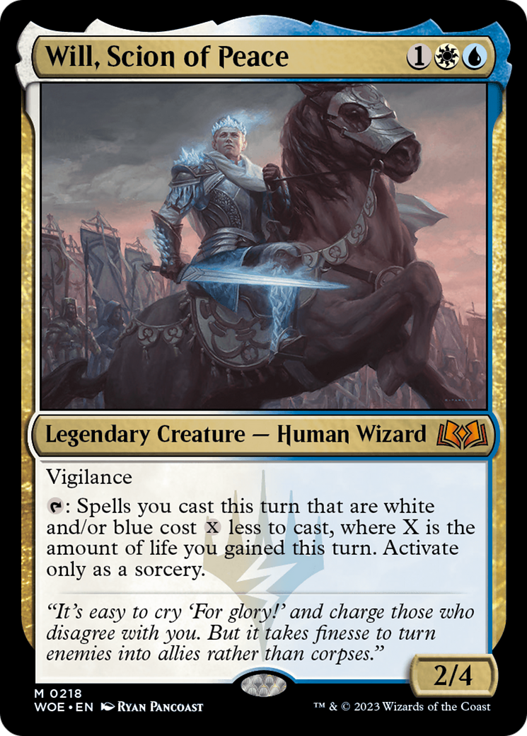 Will, Scion of Peace - Mythic Legendary Creature — Human Wizard card from Wilds of Eldraine
