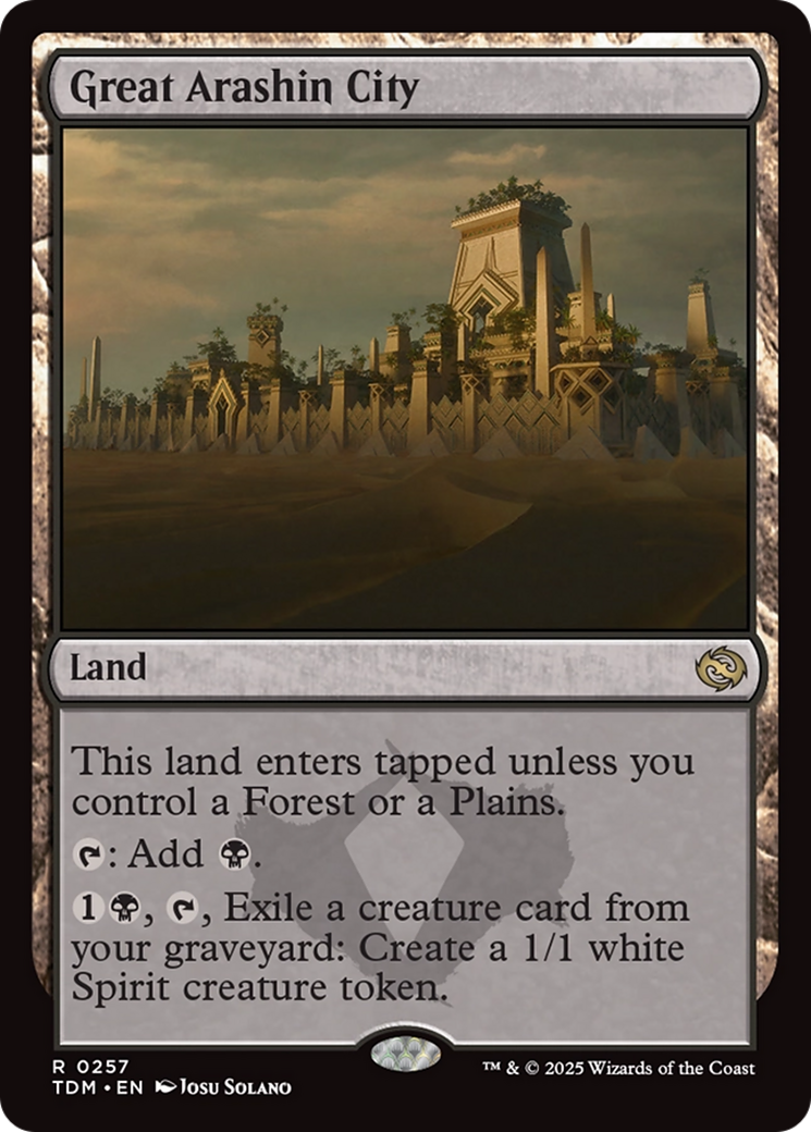 Great Arashin City - Rare Land card from Tarkir: Dragonstorm