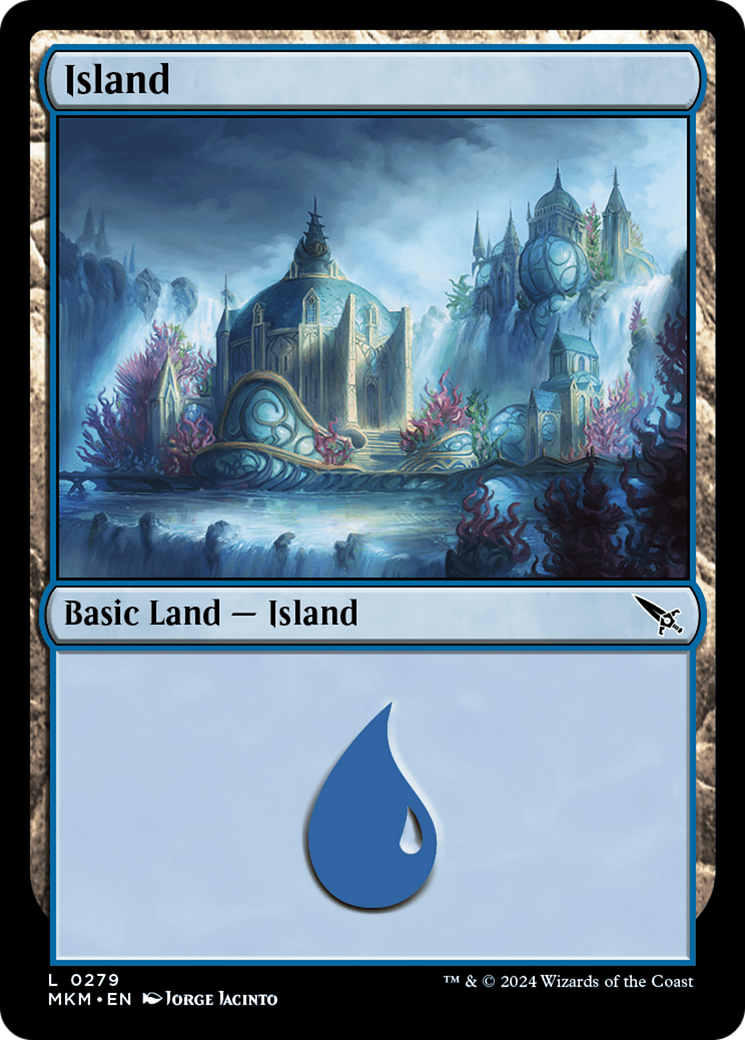 Island - Common Basic Land — Island card from Murders at Karlov Manor
