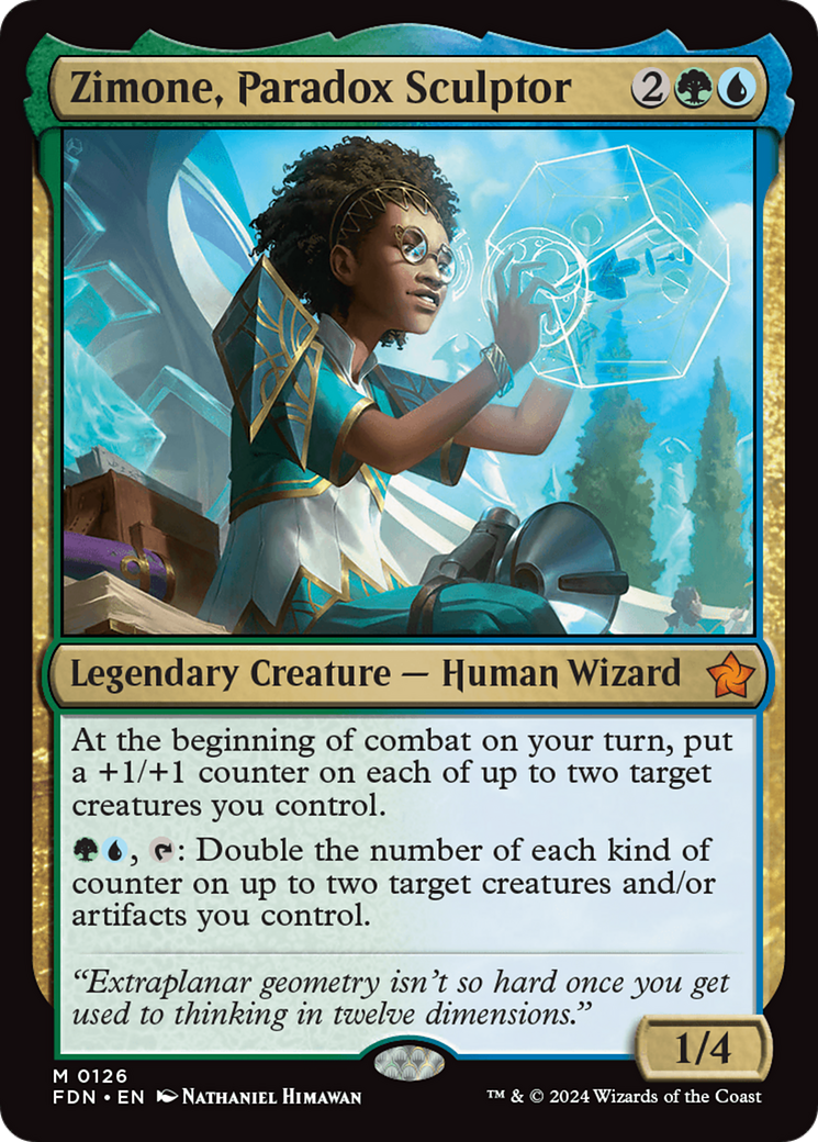 Zimone, Paradox Sculptor - Mythic Legendary Creature — Human Wizard card from Foundations