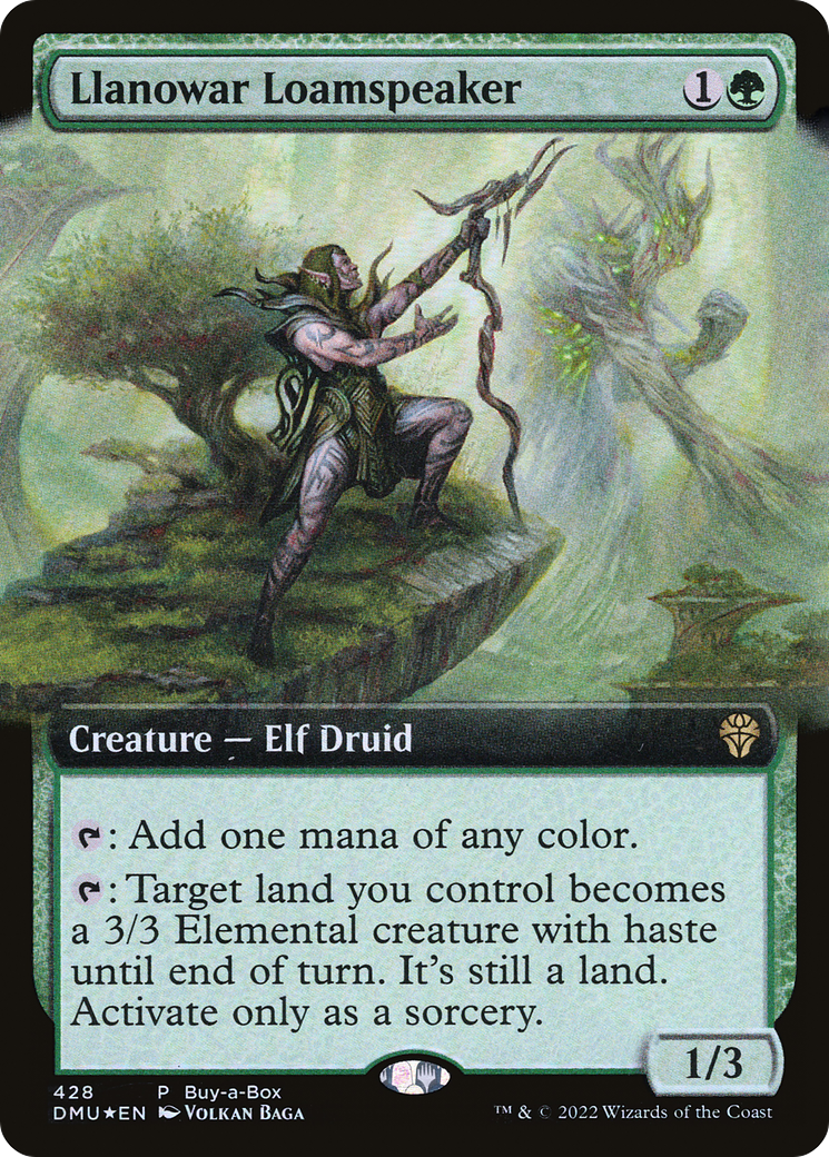 Llanowar Loamspeaker - Rare Creature — Elf Druid card from Dominaria United