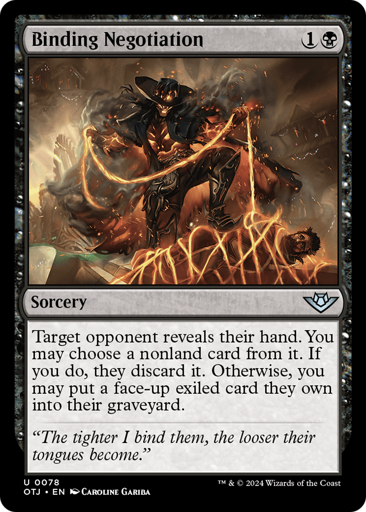 Binding Negotiation - Uncommon Sorcery card from Outlaws of Thunder Junction