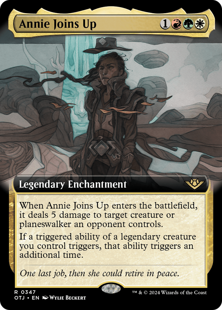 Annie Joins Up - Rare Legendary Enchantment card from Outlaws of Thunder Junction