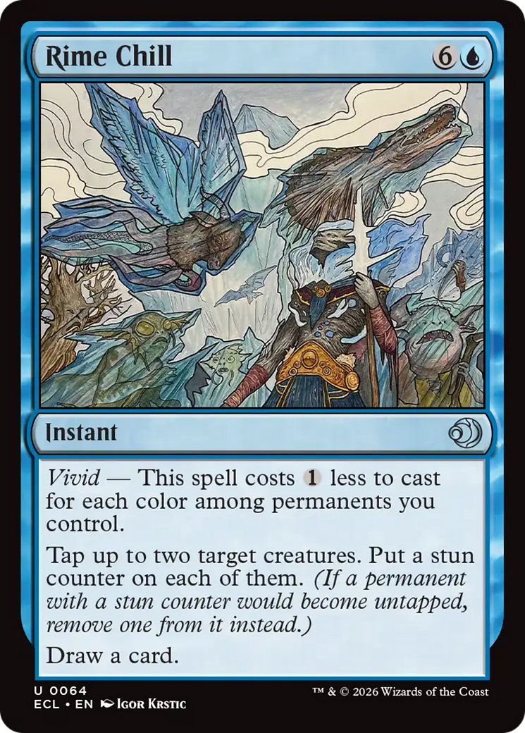 Rime Chill - Uncommon Instant card from Lorwyn Eclipsed