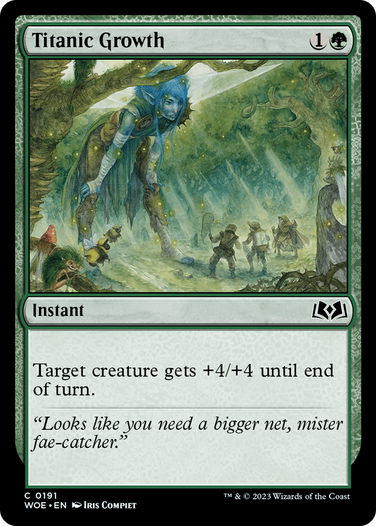 Titanic Growth - Common Instant card from Wilds of Eldraine