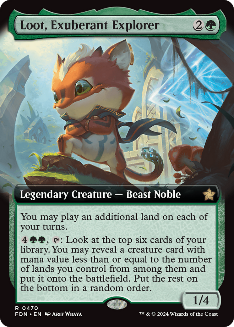 Loot, Exuberant Explorer - Rare Legendary Creature — Beast Noble card from Foundations