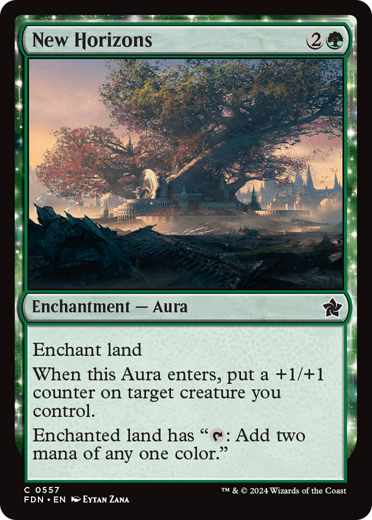 New Horizons - Common Enchantment — Aura card from Foundations
