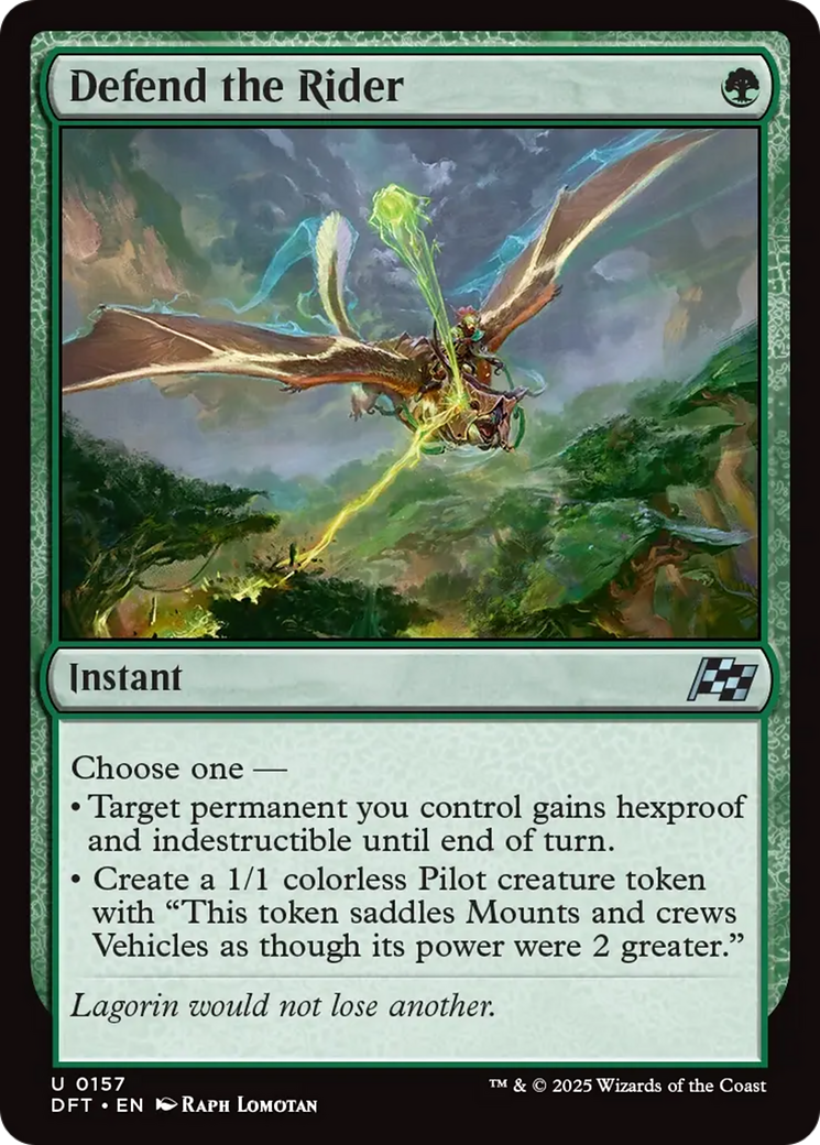 Defend the Rider - Uncommon Instant card from Aetherdrift