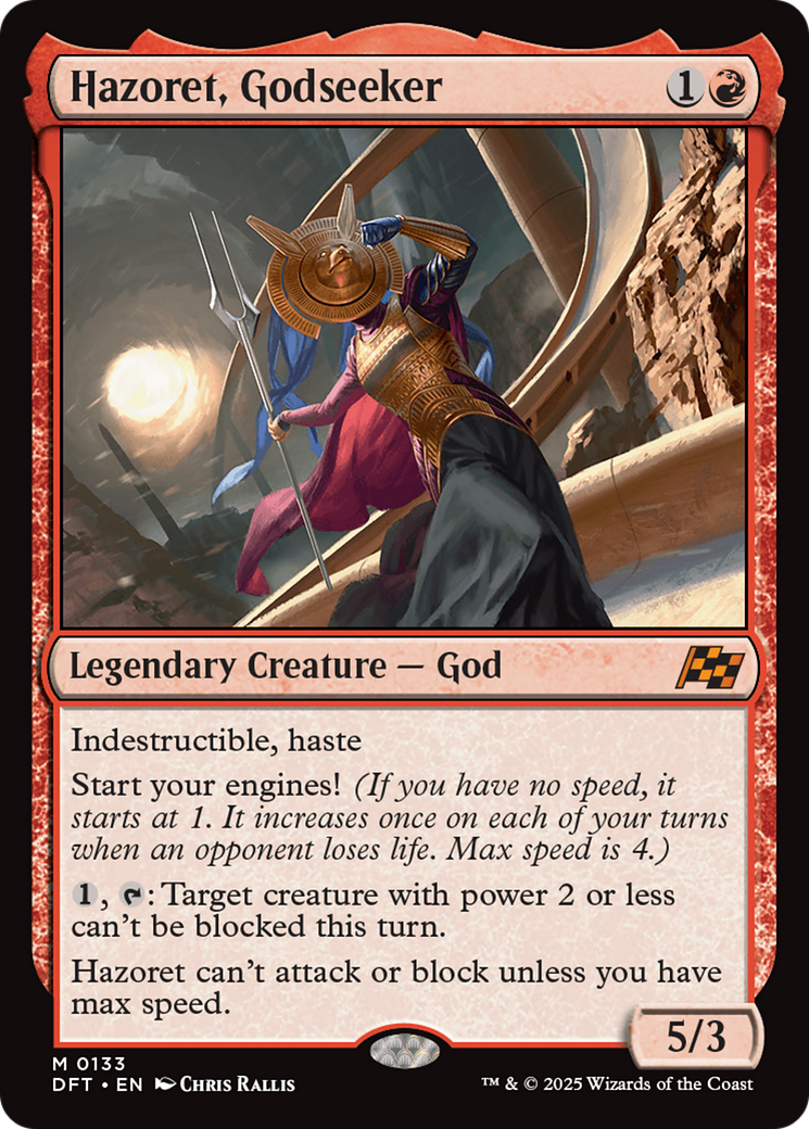 Hazoret, Godseeker - Mythic Legendary Creature — God card from Aetherdrift
