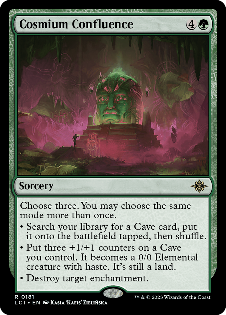 Cosmium Confluence - Rare Sorcery card from The Lost Caverns of Ixalan